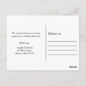 Gold Confetti Wedding Vielen Dank Postcard Postkarte (Rückseite)