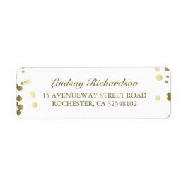 Gold Confetti Weißes Elegantes Hochzeitsslima