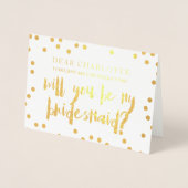 Gold Confetti wird mein Foto sein Folienkarte (Vorderseite)