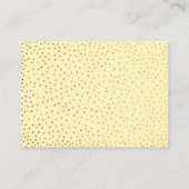 Gold Confetti & Yellow Script Diaper Raffingkarten Begleitkarte (Rückseite)