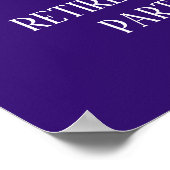 Gold Confetti zum Party Lila Pensionierung willkom Poster (Ecke)