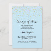 Gold Confetti zur Ankündigung eines Blue Change Pl (Vorderseite)