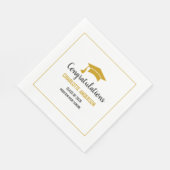 Gold Congrats Graduation Serviette (Ecke)