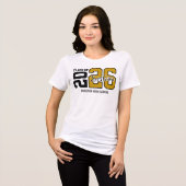 Gold Congrats Graduation Tri-Blend Shirt (Vorderseite voll)