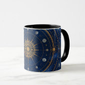 Gold Constellation Astrology Coffee Cup Tasse (VorderseiteRechts)