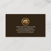 Gold Construction Handyman Tools Renovierung Visitenkarte (Rückseite)