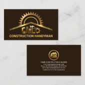 Gold Construction Handyman Tools Renovierung Visitenkarte (Vorne/Hinten)