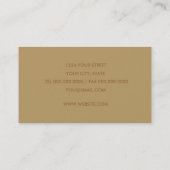 Gold Contemporary Business Card Visitenkarte (Rückseite)