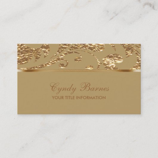 Gold Contemporary Business Card Visitenkarte (Vorderseite)