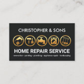 Gold Contractor Tools Builder Visitenkarte (Vorderseite)