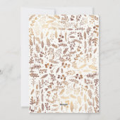 Gold Copper Botanical Modern Glam Holiday Foto Feiertagskarte (Rückseite)