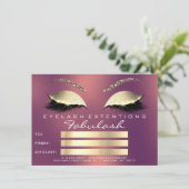 Gold Copper Lashes Extensions Makeup Certificate G (Stehend Vorderseite)