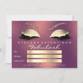 Gold Copper Lashes Extensions Makeup Certificate G (Vorderseite)