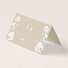 Gold Coquette Bow Floral Wedding Tischnummer