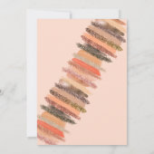 Gold Coral Glitzer Nail Polnischer Wellness-Center Einladung (Rückseite)