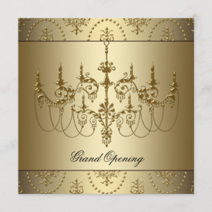Gold Corporate Business Grand Opening Party Einladung