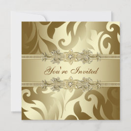 Gold Corporate Christmas Party Einladung