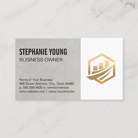 Gold Corporate Logo Visitenkarte (Vorderseite)