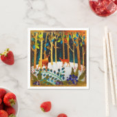 Gold Cosy Winter Dewald Wasserfarbe Serviette (Beispiel)