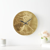 Gold Counter Wall Clock Große Wanduhr (Zuhause)