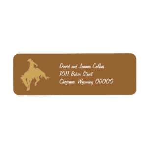 Gold Cowboy Bucking Horse