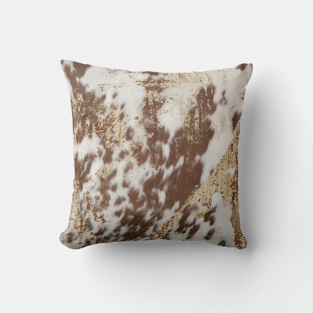 Gold Cowhide Kissen (Vorderseite)