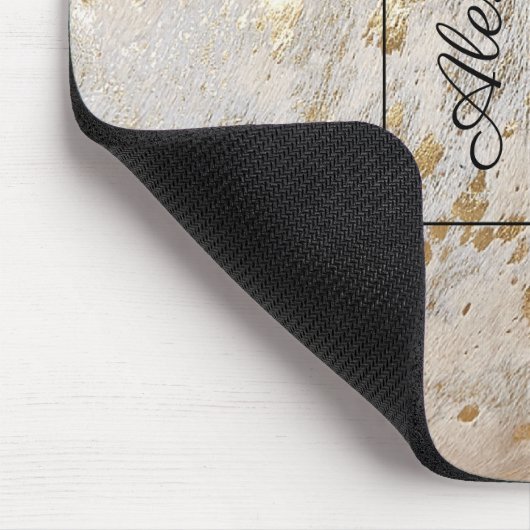 Gold Cowhide Personalisiert Print Metallic Mouse P Mousepad (Ecke)