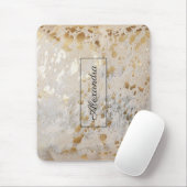 Gold Cowhide Personalisiert Print Metallic Mouse P Mousepad (Mit Mouse)