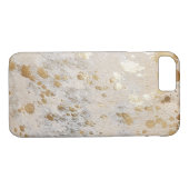 Gold Cowhide Print Metallic Case-Mate iPhone Hülle (Rückseite (Horizontal))