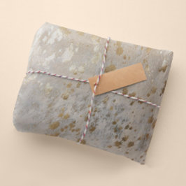 Gold Cowhide Print Metallic Geschenkpapier Set