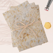 Gold Cowhide Print Metallic Geschenkpapier Set