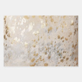 Gold Cowhide Print Metallic Geschenkpapier Set (Vorderseite 3)