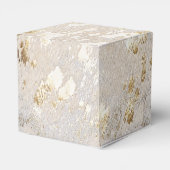 Gold Cowhide Print Metallic Geschenkschachtel (Rückseite)