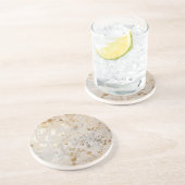 Gold Cowhide Print Metallic Getränkeuntersetzer (Seite)