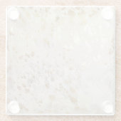 Gold Cowhide Print Metallic Glasuntersetzer (Rückseite)