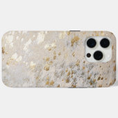 Gold Cowhide Print Metallic iPhone Case (Rückseite (Horizontal))