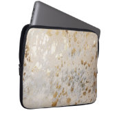 Gold Cowhide Print Metallic Laptopschutzhülle (Vorne Rechts)