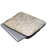 Gold Cowhide Print Metallic Laptopschutzhülle (Vorne Knopf)