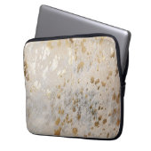 Gold Cowhide Print Metallic Laptopschutzhülle (Vorderseite Links)