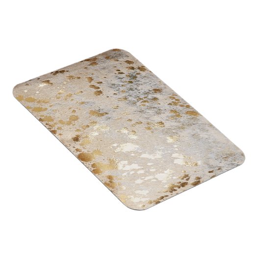 Gold Cowhide Print Metallic Magnet (Rechte Seite)