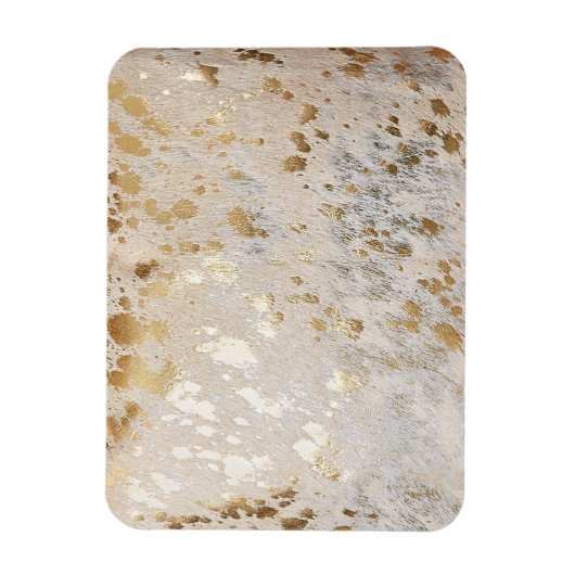 Gold Cowhide Print Metallic Magnet (Vertikal)