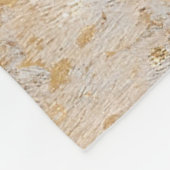 Gold Cowhide Print Metallic Minimaler Western Fleecedecke (Ecke)