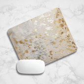 Gold Cowhide Print Metallic Mouse Pad Mousepad