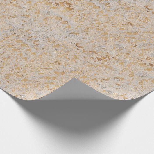 Gold Cowhide Print Metallic Packpapier (Ecke)