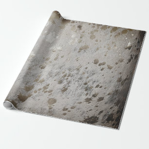 Gold Cowhide Print Metallic Packpapier