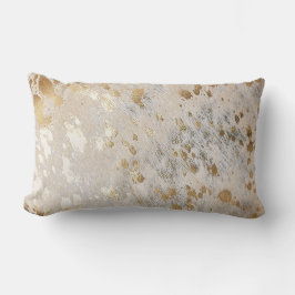 Gold Cowhide Print Metallic Scatter Lumbar Kissen