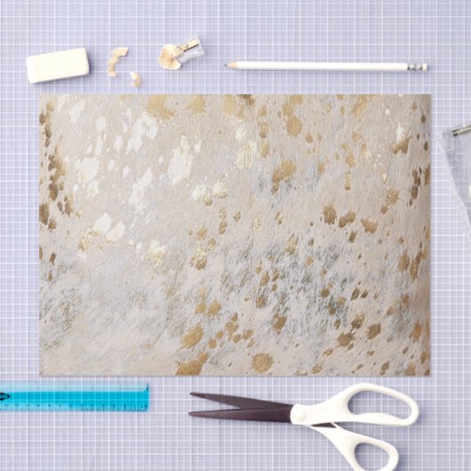 Gold Cowhide Print Metallic Seidenpapier (Handwerk)
