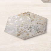 Gold Cowhide Print Metallic Untersetzer (angewinkelt)
