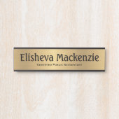 Gold CPA Office Door Sign Name Plate Türschild (Vorderseite )