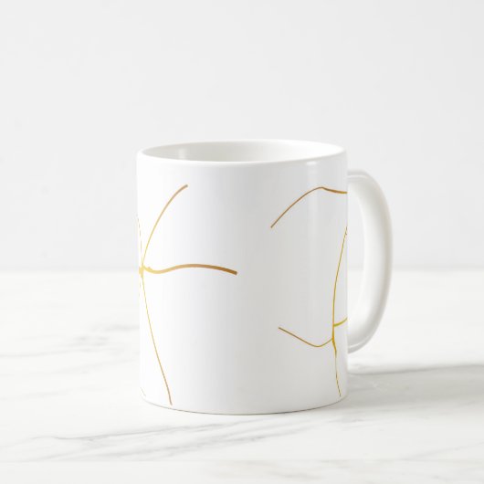 Gold Cracks Kaffeetasse (VorderseiteRechts)